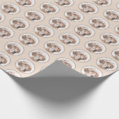 Papier Cadeau Anglais Setter Orange Belton Peinture Chien Art (Coin)