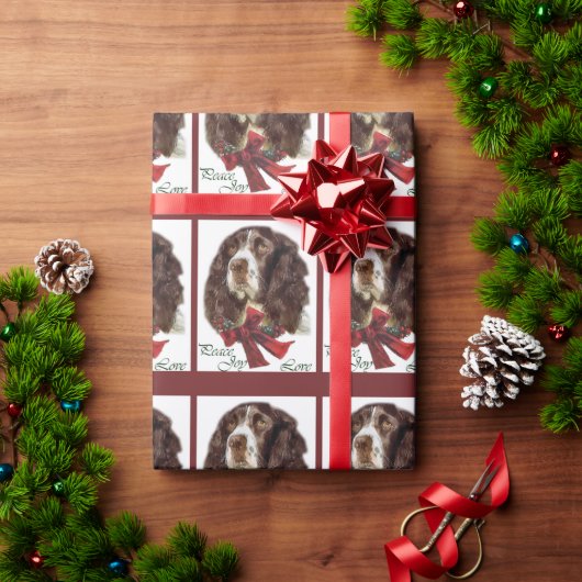 Papier Cadeau Anglais Springer Spaniel Christmas (Cadeau de vacances)