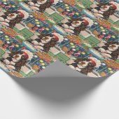 Papier Cadeau Anglais Springer Spaniel Gastronomie : Festif (Coin)