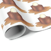 Papier Cadeau Anglais Sticky Toffee Pudding Dessert Cuisine Angl (Coin rond)