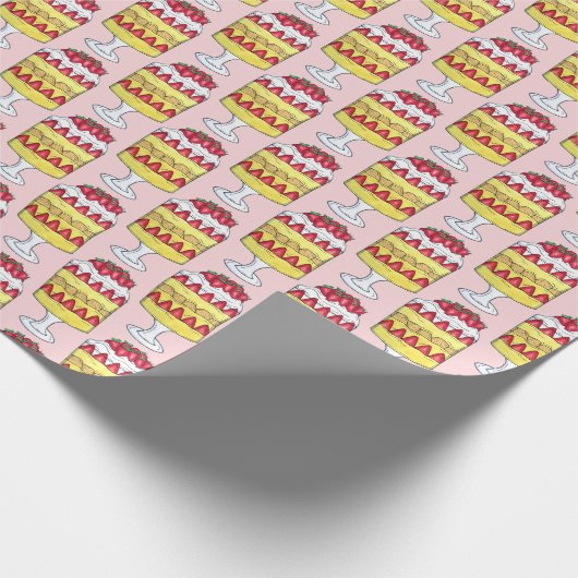 Papier Cadeau Anglais Trifle Fruit Custsert Cuisine britannique (Coin)