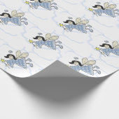 Papier Cadeau Angle bleu (Coin)