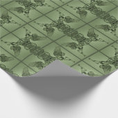 Papier Cadeau Angle de cristal sur vert géométrique (Coin)