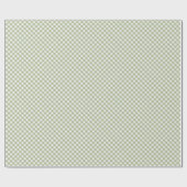 Papier Cadeau Angled Sage Green et White En vichy (Plat)