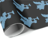 Papier Cadeau Angles avec trompette Christian Joyeux Noël (Coin rond)