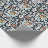 Papier Cadeau Angles En Bleu (Coin)