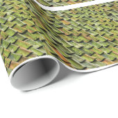 Papier Cadeau angles verts (Coin rond)