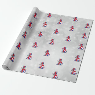 Papier Cadeau Angleterre Grande-Bretagne Britannique Carte Drape