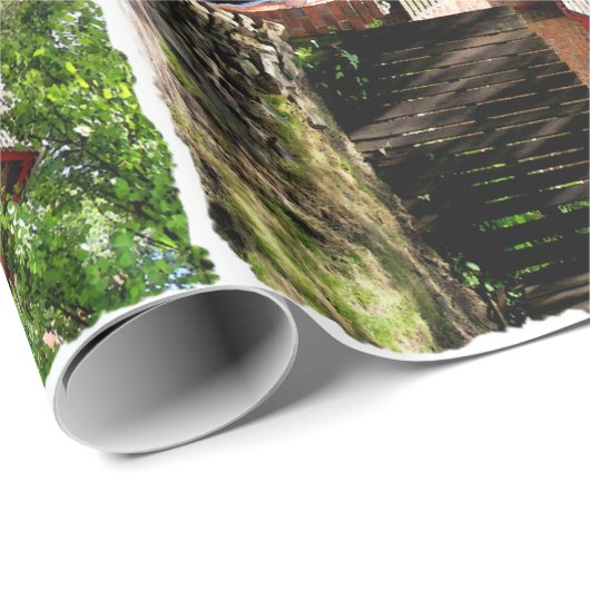 PAPIER CADEAU ANGLETERRE VICTORIENNE (Coin rond)