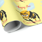 Papier Cadeau Angry Bee Thunder_Cove (Coin rond)