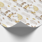 Papier Cadeau Angueil adorable habillé en parapluie jaune, jaune (Coin)