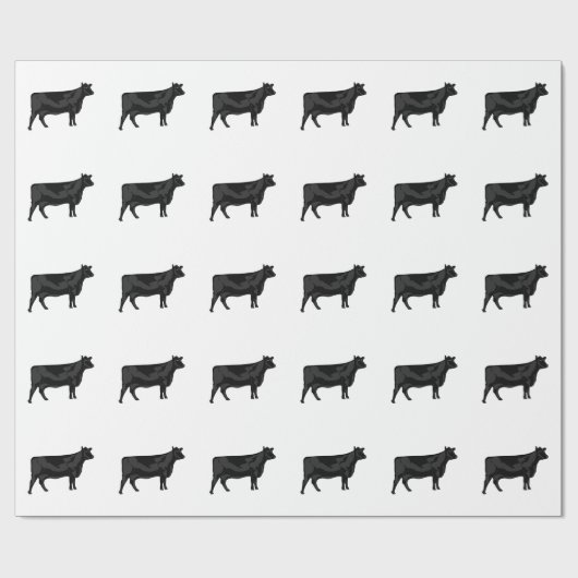 Papier Cadeau Angus noir (Plat)