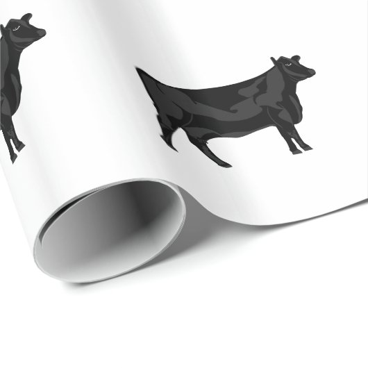 Papier Cadeau Angus noir (Coin rond)