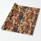 Papier Cadeau Animal Brown occidental de vache noire (Déroulé)