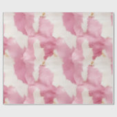 Papier Cadeau Animal de vache blanche rose (Plat)