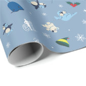 Papier Cadeau Animal Friends "Bye Buddy" Motif d'hiver (Coin rond)