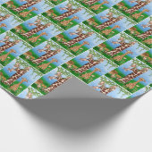 Papier Cadeau animal jungle pour 1er anniversaire (Coin)