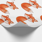 Papier Cadeau Animal mignon de région boisée de Fox | de bébé (Coin)