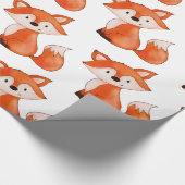 Papier Cadeau Animal mignon de région boisée de Fox | de bébé (Coin)