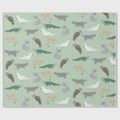 Papier Cadeau Animaux autochtones australiens Eucalyptus Motif v (Plat)