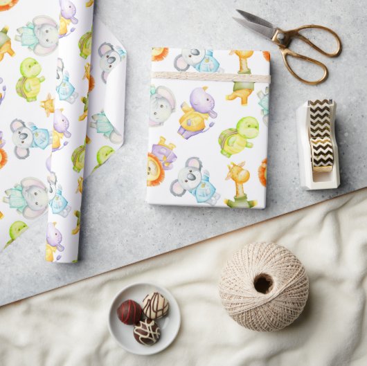 Papier Cadeau Animaux Bébés Sauvages (Artisanat)