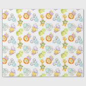 Papier Cadeau Animaux Bébés Sauvages (Plat)