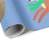 Papier Cadeau ANIMAUX CÉLÉBRER NOËL Enveloppement Papier (Coin rond)