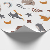 Papier Cadeau Animaux de Bohème Céleste Boho Dreamy Stars Lune (Coin)