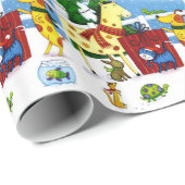 Papier Cadeau Animaux de compagnie Aimer Papier d'enveloppement (Coin rond)