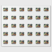 Papier Cadeau Animaux de compagnie amis besties ajouter nom anim (Plat)
