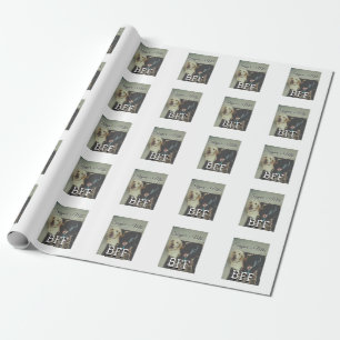 Papier Cadeau Animaux de compagnie amis besties ajouter nom anim