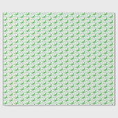 Papier Cadeau Animaux de compagnie en parade (Vert) (Plat)