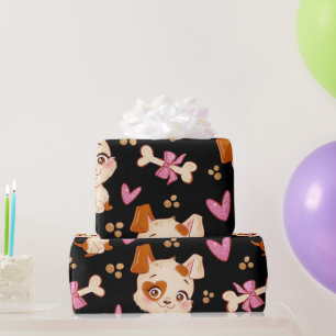 Papier Cadeau Animaux de compagnie motifs mignonne Amoureux chio