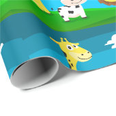 Papier Cadeau Animaux de dessin animé (Coin rond)