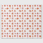 Papier cadeau animaux de fête heureux mignons (Plat)