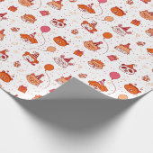 Papier cadeau animaux de fête heureux mignons (Coin)
