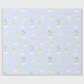 Papier Cadeau Animaux de garderie d'enfants (Plat)