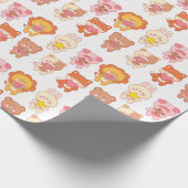 Papier Cadeau Animaux de Kawaii avec nourriture (Coin)