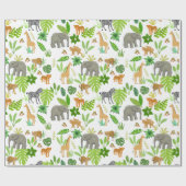 Papier Cadeau Animaux de la Jungle (Plat)