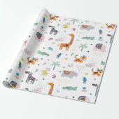 Papier Cadeau animaux de la jungle (Déroulé)