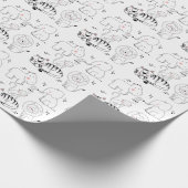 Papier Cadeau Animaux de la jungle moderne mignonette Minimalist (Coin)