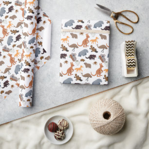 Papier Cadeau Animaux de l'Australie faune australienne