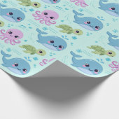 Papier cadeau Animaux de l'Océan Bébé (Coin)