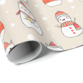 Papier Cadeau Animaux de Noël (Coin rond)