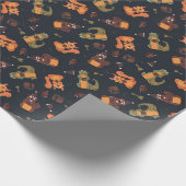 Papier Cadeau Animaux de Noël cosy (Coin)