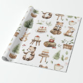 Papier Cadeau Animaux des bois fête de la forêt d'anniversaire (Déroulé)