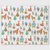Papier Cadeau Animaux d'hiver (Plat)