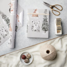 Animaux d'hiver gris Baby Shower