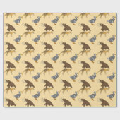 Papier Cadeau Animaux éteints  (Plat)