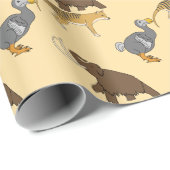 Papier Cadeau Animaux éteints  (Coin rond)
